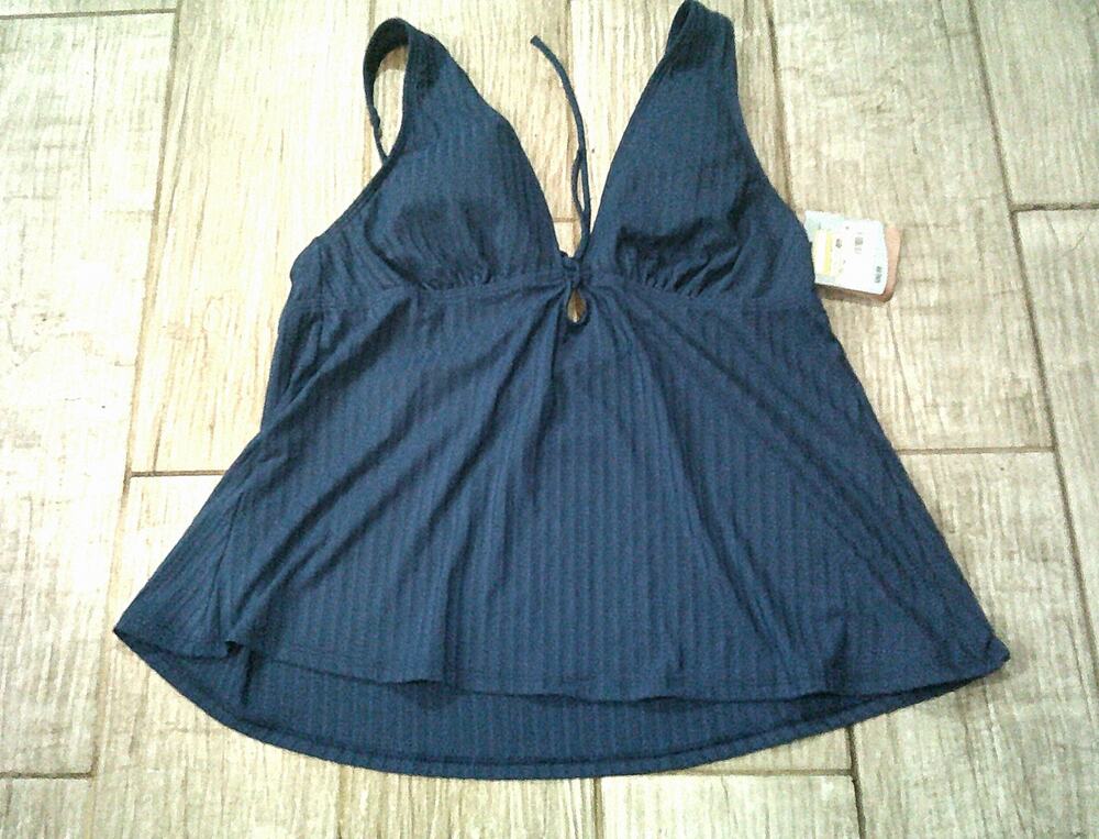 Shade N Shore NWT Navy swim top Large 12-14